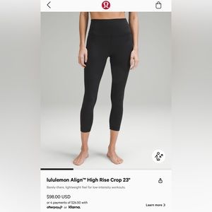 Lululemon cropped leggings